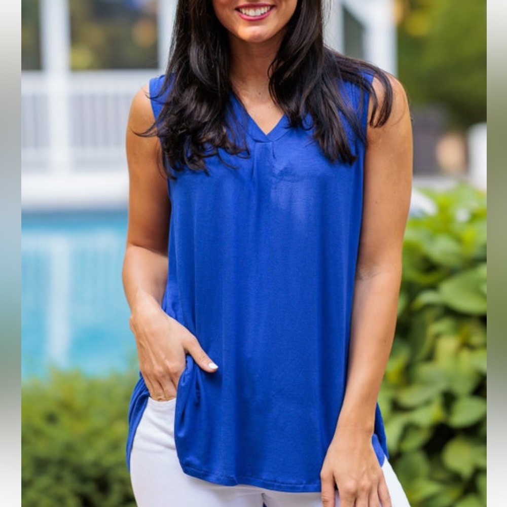Shop Basic Summer Tank, Royal Blue, Size Med
